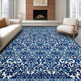 Ultra Soft Area Rug, Non Slip, Stain Resistant, Washable Area Rugs for Living Room, Bedroom, Reversible Navy Blue Patio Camping Rug(Blue)
