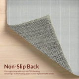 Ultra Soft Area Rug, Non Slip, Stain Resistant, Washable Area Rugs for Living Room, Bedroom, Modern Abstract Textured Waves(Gray)