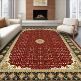 Ultra Soft Area Rug, Non Slip, Stain Resistant, Washable Area Rugs for Living Room, Bedroom, Refined Minimalist Textured Look(Red)