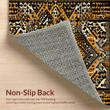 Ultra Soft Area Rug, Non Slip, Stain Resistant, Washable Area Rugs for Living Room, Bedroom, Contemporary Chic Cheetah Motif(Black)
