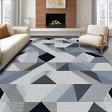 Ultra Soft Area Rug, Non Slip, Stain Resistant, Washable Area Rugs for Living Room, Bedroom, Sleek Neutral Palette Linear Arrangement(Gray)
