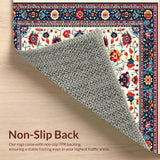 Ultra Soft Area Rug, Non Slip, Stain Resistant, Washable Area Rugs for Living Room, Bedroom, Pastel Eclectic Living Room Washable Area Rug(Red)