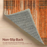 Ultra Soft Area Rug, Non Slip, Stain Resistant, Washable Area Rugs for Living Room, Bedroom, Artisanal Diamond Pattern Inspiration(Orange)