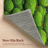 Ultra Soft Area Rug, Non Slip, Stain Resistant, Washable Area Rugs for Living Room, Bedroom, 3D Vibrant Moss Laundry Room Non-Slip Rug(Green)