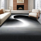 Chic Black and White Vortex Design(Black)