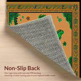 Ultra Soft Area Rug, Non Slip, Stain Resistant, Washable Area Rugs for Living Room, Bedroom, Playful Multi-Color Alligator Aesthetic(Brown)