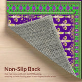 Ultra Soft Area Rug, Non Slip, Stain Resistant, Washable Area Rugs for Living Room, Bedroom, Stylish Seasonal Decor Influence(Purple)