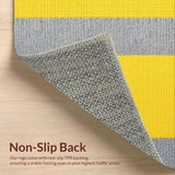 Ultra Soft Area Rug, Non Slip, Stain Resistant, Washable Area Rugs for Living Room, Bedroom, Soft Plush Non Slip Tub Mat for Minimalist Bathrooms(Yellow)