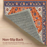 Ultra Soft Area Rug, Non Slip, Stain Resistant, Washable Area Rugs for Living Room, Bedroom, Chic Soft Color Palette Inspiration(Orange)