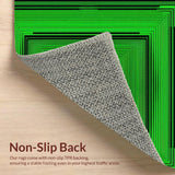 Ultra Soft Area Rug, Non Slip, Stain Resistant, Washable Area Rugs for Living Room, Bedroom, Sleek Monochrome Hypnotic Design(Green)
