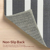 Ultra Soft Area Rug, Non Slip, Stain Resistant, Washable Area Rugs for Living Room, Bedroom, Vibrant Patterned Coastal Design(Gray)