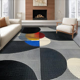 Ultra Soft Area Rug, Non Slip, Stain Resistant, Washable Area Rugs for Living Room, Bedroom, Chic Textured Animal Print Design(Black)