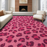 Ultra Soft Area Rug, Non Slip, Stain Resistant, Washable Area Rugs for Living Room, Bedroom, Modern Cheetah Nursery Soft Area Carpet(Pink)