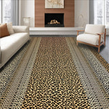 Ultra Soft Area Rug, Non Slip, Stain Resistant, Washable Area Rugs for Living Room, Bedroom, Rustic Earthy Cheetah Aesthetic(Brown)