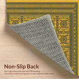 Ultra Soft Area Rug, Non Slip, Stain Resistant, Washable Area Rugs for Living Room, Bedroom, Backyard Patio Area(Yellow)