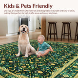 Ultra Soft Area Rug, Non Slip, Stain Resistant, Washable Area Rugs for Living Room, Bedroom, Non Slip Grippers Beige(Blue)