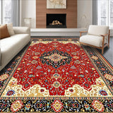 Ultra Soft Area Rug, Non Slip, Stain Resistant, Washable Area Rugs for Living Room, Bedroom, Clearance Boho(Red)