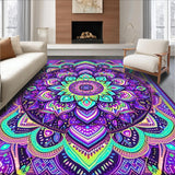 Ultra Soft Area Rug, Non Slip, Stain Resistant, Washable Area Rugs for Living Room, Bedroom, Lively Contemporary Tiled Aesthetic(Purple)