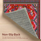 Ultra Soft Area Rug, Non Slip, Stain Resistant, Washable Area Rugs for Living Room, Bedroom, Vibrant Nature-Inspired Yoga Space Plush Carpet(Red)