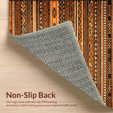 Ultra Soft Area Rug, Non Slip, Stain Resistant, Washable Area Rugs for Living Room, Bedroom, Chic Textured Retro Aesthetic(Orange)