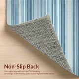 Ultra Soft Area Rug, Non Slip, Stain Resistant, Washable Area Rugs for Living Room, Bedroom, Soft Coastal Line Aesthetic(Blue)