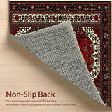 Ultra Soft Area Rug, Non Slip, Stain Resistant, Washable Area Rugs for Living Room, Bedroom, Rustic Wildlife Black Living Room Area Rug(Red)