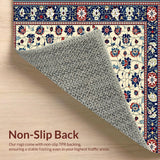 Ultra Soft Area Rug, Non Slip, Stain Resistant, Washable Area Rugs for Living Room, Bedroom, Vivid Petal Mosaic Showcasing Artistic Blooms and Geometric Floral Harmony(Beige)