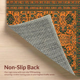 Ultra Soft Area Rug, Non Slip, Stain Resistant, Washable Area Rugs for Living Room, Bedroom, Luxurious Exotic Snake Aesthetic(Orange)