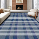 Rustic Dusk Blue Checkered Elegance(Blue)