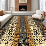 Ultra Soft Area Rug, Non Slip, Stain Resistant, Washable Area Rugs for Living Room, Bedroom, Textured Warm Leopard Vibe(Beige)