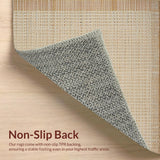Ultra Soft Area Rug, Non Slip, Stain Resistant, Washable Area Rugs for Living Room, Bedroom, Farmhouse Inspired Braided Texture(Beige)