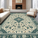 Ultra Soft Area Rug, Non Slip, Stain Resistant, Washable Area Rugs for Living Room, Bedroom, Elegant Tribal Patterned Aesthetic(Beige)