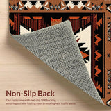 Ultra Soft Area Rug, Non Slip, Stain Resistant, Washable Area Rugs for Living Room, Bedroom, Western Non-Slip Standing Mat for Rustic Decor(Brown)