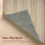 Ultra Soft Area Rug, Non Slip, Stain Resistant, Washable Area Rugs for Living Room, Bedroom, Organic Textured Rustic Charm(Beige)