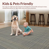 Ultra Soft Area Rug, Non Slip, Stain Resistant, Washable Area Rugs for Living Room, Bedroom, Sleek Minimalist Solid Aesthetic(Beige)
