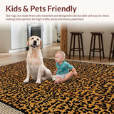 Ultra Soft Area Rug, Non Slip, Stain Resistant, Washable Area Rugs for Living Room, Bedroom, Bold Leopard Print Living Room Non-Slip Rug(Brown)