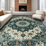 Ultra Soft Area Rug, Non Slip, Stain Resistant, Washable Area Rugs for Living Room, Bedroom, Rustic Textured Oriental Design Flair(White)
