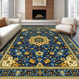 Ultra Soft Area Rug, Non Slip, Stain Resistant, Washable Area Rugs for Living Room, Bedroom, Classic Solid Beige Stylish Dining Room Choice(Blue)