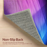 Ultra Soft Area Rug, Non Slip, Stain Resistant, Washable Area Rugs for Living Room, Bedroom, Gradient Purple Blue Nursery Soft High Pile Rug(Purple)