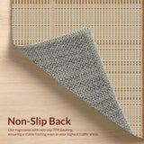 Ultra Soft Area Rug, Non Slip, Stain Resistant, Washable Area Rugs for Living Room, Bedroom, Classic Checkered Rustic Charm(Beige)