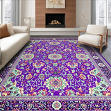 Ultra Soft Area Rug, Non Slip, Stain Resistant, Washable Area Rugs for Living Room, Bedroom, Cosy Earthy Tones Medley(Purple)