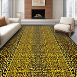 Ultra Soft Area Rug, Non Slip, Stain Resistant, Washable Area Rugs for Living Room, Bedroom, Contemporary Zebra Pattern Fusion(Gold)