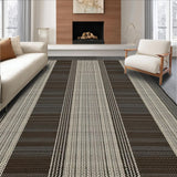 Ultra Soft Area Rug, Non Slip, Stain Resistant, Washable Area Rugs for Living Room, Bedroom, Contemporary Cozy Textured Welcome(Brown)