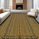 Ultra Soft Area Rug, Non Slip, Stain Resistant, Washable Area Rugs for Living Room, Bedroom, Stylish Modern Wild Print(Gold)
