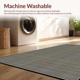 Ultra Soft Area Rug, Non Slip, Stain Resistant, Washable Area Rugs for Living Room, Bedroom, Rustic Neutral Diamond Patterning(Beige)