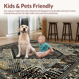 Ultra Soft Area Rug, Non Slip, Stain Resistant, Washable Area Rugs for Living Room, Bedroom, Abstract Animal Inspired Patio(Beige)