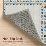 Ultra Soft Area Rug, Non Slip, Stain Resistant, Washable Area Rugs for Living Room, Bedroom, Chic Grey Paw Print Aesthetic(Beige)