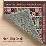 Ultra Soft Area Rug, Non Slip, Stain Resistant, Washable Area Rugs for Living Room, Bedroom, Seasonal Spring Mushroom Decorative Rug for Entryway(Blue)