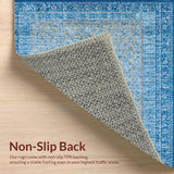 Ultra Soft Area Rug, Non Slip, Stain Resistant, Washable Area Rugs for Living Room, Bedroom, Blue Bow Rug: Modern Geometric Bow Pattern Carpet(Blue)