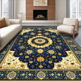Ultra Soft Area Rug, Non Slip, Stain Resistant, Washable Area Rugs for Living Room, Bedroom, Flower Area(Blue)